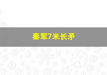 秦军7米长矛