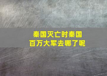 秦国灭亡时秦国百万大军去哪了呢