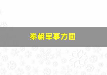 秦朝军事方面