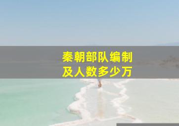 秦朝部队编制及人数多少万