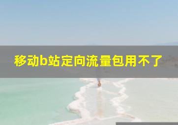 移动b站定向流量包用不了