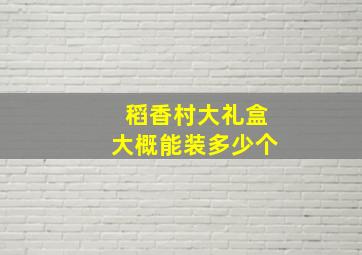 稻香村大礼盒大概能装多少个