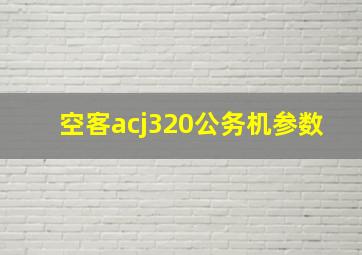 空客acj320公务机参数