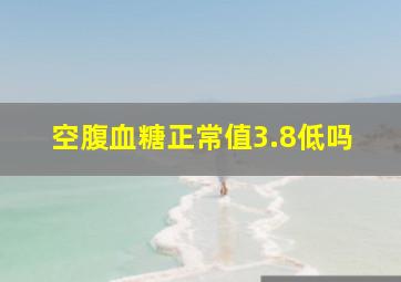 空腹血糖正常值3.8低吗