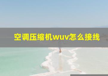 空调压缩机wuv怎么接线