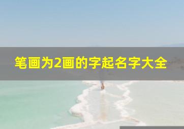 笔画为2画的字起名字大全