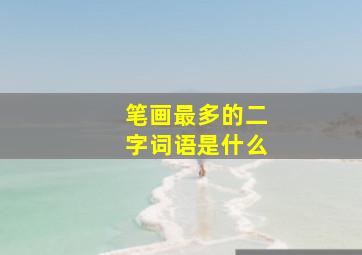 笔画最多的二字词语是什么