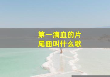 第一滴血的片尾曲叫什么歌