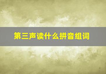 第三声读什么拼音组词