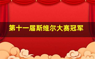 第十一届斯维尔大赛冠军