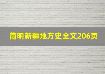 简明新疆地方史全文206页