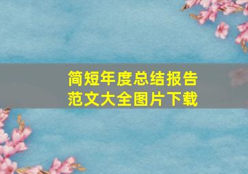 简短年度总结报告范文大全图片下载