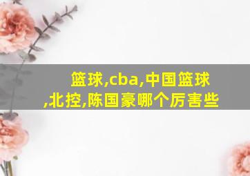 篮球,cba,中国篮球,北控,陈国豪哪个厉害些