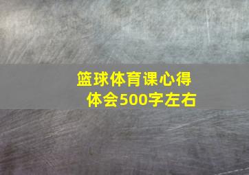 篮球体育课心得体会500字左右