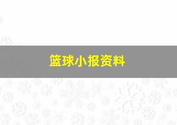 篮球小报资料