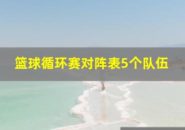 篮球循环赛对阵表5个队伍