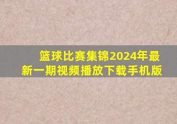 篮球比赛集锦2024年最新一期视频播放下载手机版