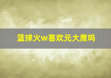 篮球火w喜欢元大鹰吗