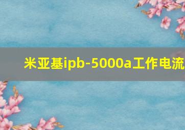 米亚基ipb-5000a工作电流