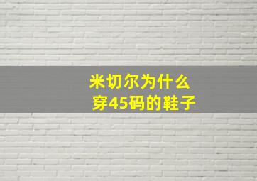 米切尔为什么穿45码的鞋子