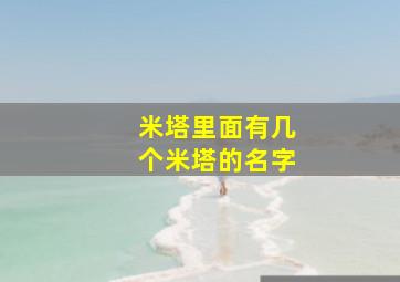 米塔里面有几个米塔的名字