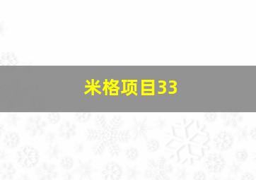 米格项目33