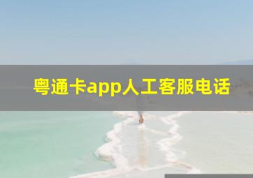 粤通卡app人工客服电话