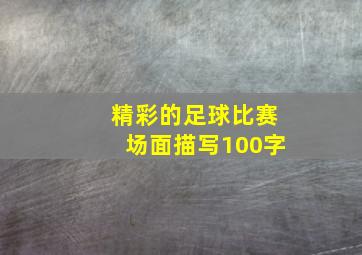 精彩的足球比赛场面描写100字