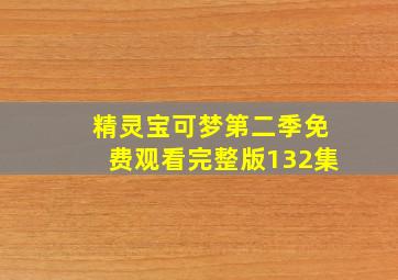 精灵宝可梦第二季免费观看完整版132集