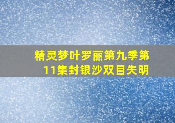 精灵梦叶罗丽第九季第11集封银沙双目失明