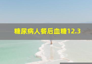 糖尿病人餐后血糖12.3