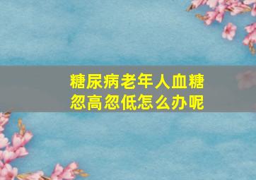 糖尿病老年人血糖忽高忽低怎么办呢