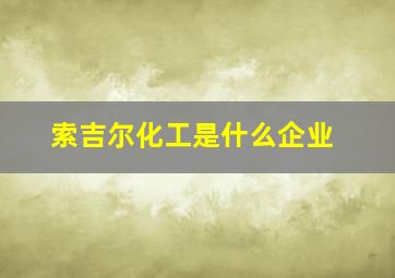 索吉尔化工是什么企业