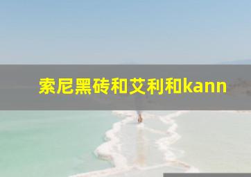 索尼黑砖和艾利和kann