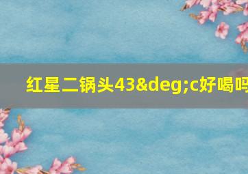 红星二锅头43°c好喝吗