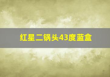 红星二锅头43度蓝盒