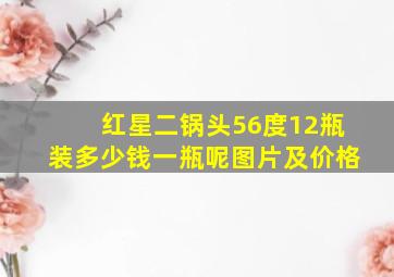 红星二锅头56度12瓶装多少钱一瓶呢图片及价格