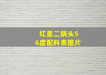 红星二锅头56度配料表图片