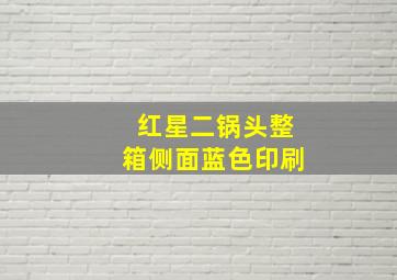 红星二锅头整箱侧面蓝色印刷