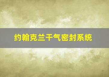 约翰克兰干气密封系统