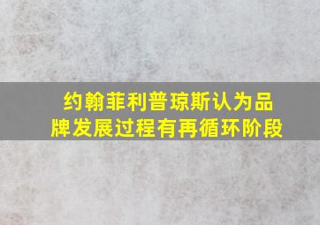 约翰菲利普琼斯认为品牌发展过程有再循环阶段