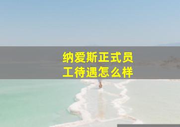 纳爱斯正式员工待遇怎么样