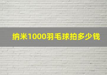 纳米1000羽毛球拍多少钱