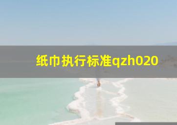 纸巾执行标准qzh020