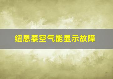 纽恩泰空气能显示故障