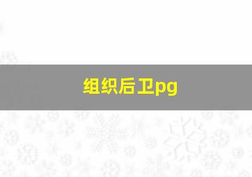 组织后卫pg