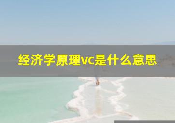 经济学原理vc是什么意思