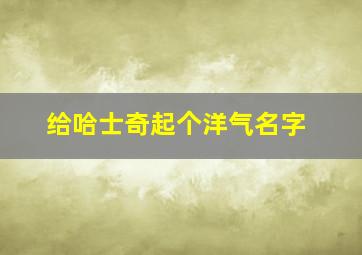 给哈士奇起个洋气名字