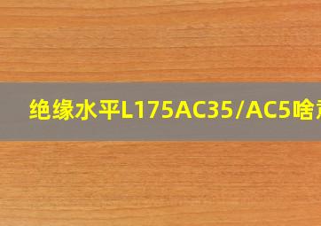 绝缘水平L175AC35/AC5啥意思