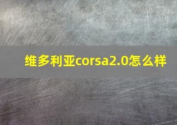 维多利亚corsa2.0怎么样